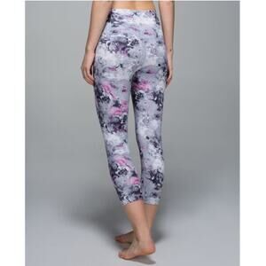 Lululemon Wunder Under Crop Moody Mirage White Deep Navy 6